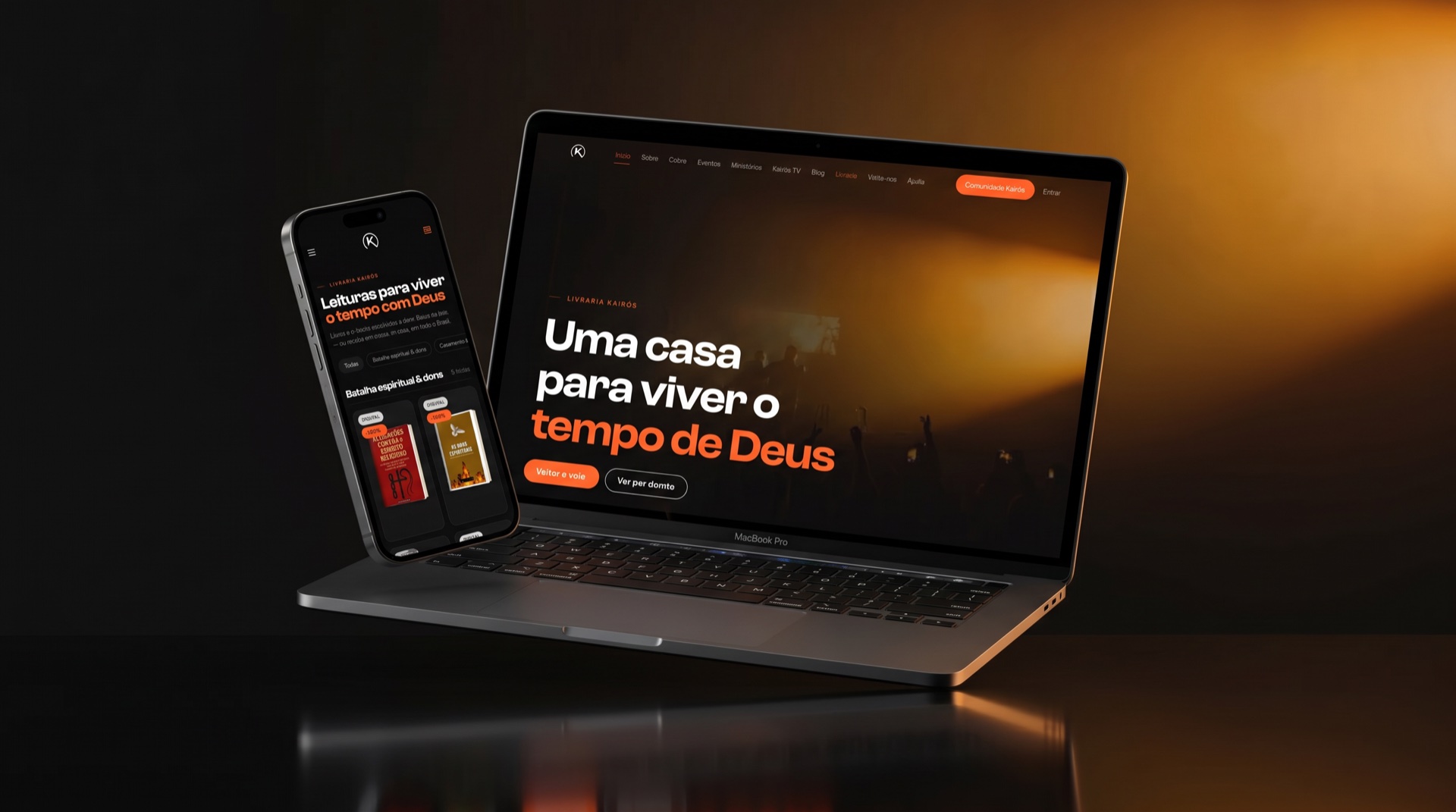 Casa Kairós, projeto real com site e aplicativo